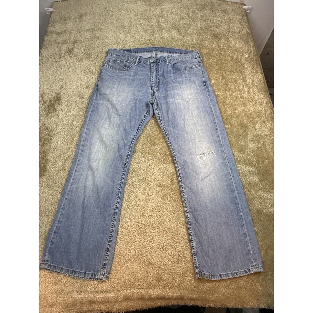 Levi's 559 Jeans Mens 36x30 Distressed Light Wash Denim Straight Leg 2016 A239